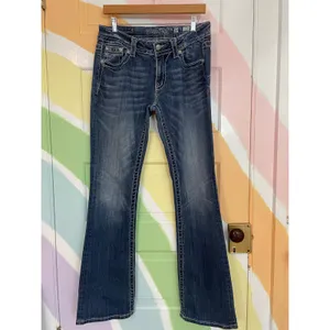 Miss Me Signature Boot Jeans 30 Fleur De Lis Embroidered Bootcut Denim thumbnail 7