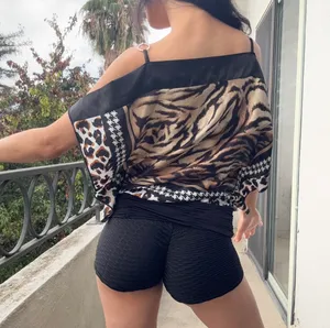 Y2K Vintage Style Tiger Leopard Print Off Shoulder Ring Detail Top ✨ Coquette Baddie Small thumbnail 2