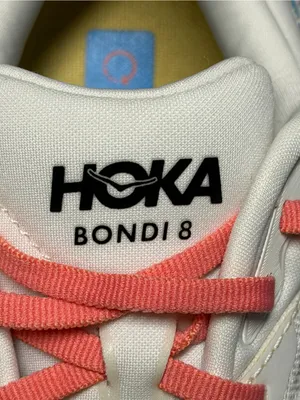 Hoka One One Bondi 8 Women’s Wide Sneakers Blanc De Blanc/Swim Day Size 7.5D thumbnail 5