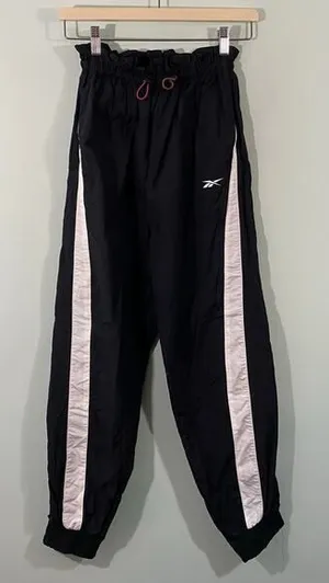 Reebok Women's Black Nylon Lightweight Windbreaker Pants Size XS thumbnail 1