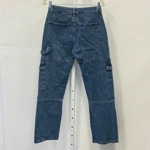 Edikted Denim Cargo Carpenter Jeans Straight Leg Multi Pocket Women's Size S thumbnail 3