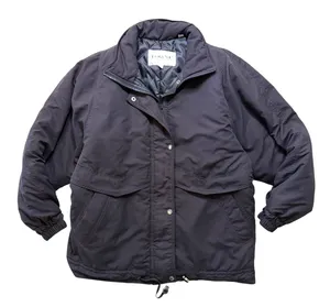 Towne by London Fog Women's Puffer Jacket Size M Black Zip Snap Coat Unisex thumbnail 1