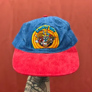 Looney Tunes Vintage 90s West Denim Suede Hat thumbnail 1