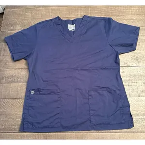 WonderWink Women's Navy Blue Short Sleeve Scrub‎ Top Size Medium thumbnail 1