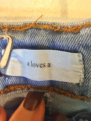 A Loves A Light Wash High Rise Wide Leg Jeans Size 26 Lattice Belt Flare thumbnail 8