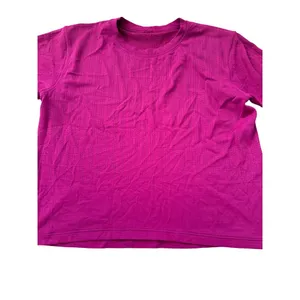 LULULEMON Pink Workout Short Sleeve Top Size 8 thumbnail 6