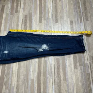 Maurices Dark Blue Distressed Skinny Jeans, Size 12 Short thumbnail 9
