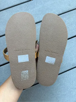 NWOT Tory Burch Miller Cloud Sandal Cork Shearling Caramel Neutral 7 thumbnail 6