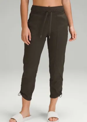 LULULEMON Dance Studio Mid-Rise Cropped Pant Dark Olive Green 4 thumbnail 1
