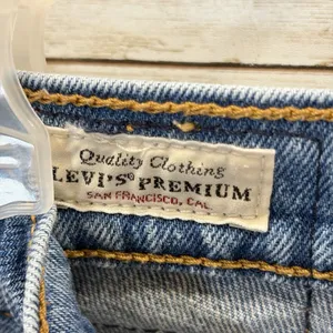 Levi's Premium Womens 24 Jeans Wedgie Straight‎ Button Fly Light Wash Distressed thumbnail 14