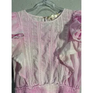 LoveShackFancy Natasha Heritage Mini Dress Pink Sz P (00)Fairy Whimsy Boho thumbnail 3