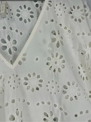 Vix Paula Hermanny white eyelet swim coverup size large thumbnail 7