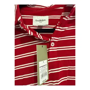 Goodfellow & Co™ Men's Comfort Wear Striped Polo Shirt Maroon Small thumbnail 4