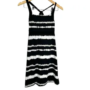 Soybu Black White Tie Dye Stripe Strappy Racerback Active Dress Small‎ thumbnail 2