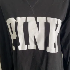 Pink Victoria’s Secret black sweatshirt thumbnail 2