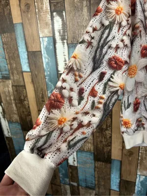 Floral Print Knit Crewneck Sweater thumbnail 6