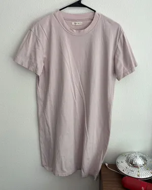 Madewell Northside T-Shirt Dress Dusty Rose Pink‎ Cotton Crew Neck Small thumbnail 1