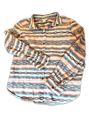 Ariat Women’s M Southwestern Stripe Western Button Down Shirt 10028698 thumbnail 1