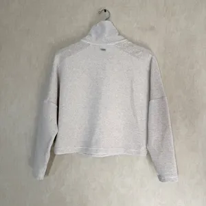 Prana Women's Organic Cotton Long Sleeve Escambia Half Zip Pullover in Cream S thumbnail 4
