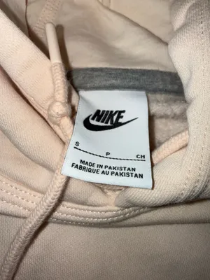 Nike Club Fleece Pullover Hoodie - Sanddrift/White - Size S thumbnail 3