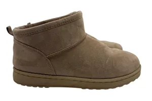 White Mountain Booties Faux Fur Lined Ankle Boots Women's 10 Brown Winter Cozy thumbnail 1