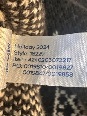 Marine Layer NWOT Whitney Quarter Zip Sweater L Palm Tree Fair Isle Après Ski thumbnail 12