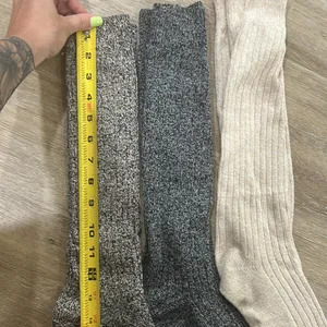 NWT heathered set of 3 boot socks. Medium (5-10) thumbnail 2
