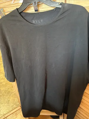Ladies BYLT Black Crew Neck T-Shirt xxl thumbnail 1