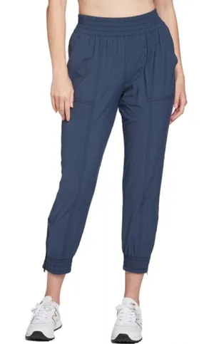 Calia by Carrie Underwood Blue Woven Workwear Ankle Zippers Jogger Pants‎ thumbnail 1