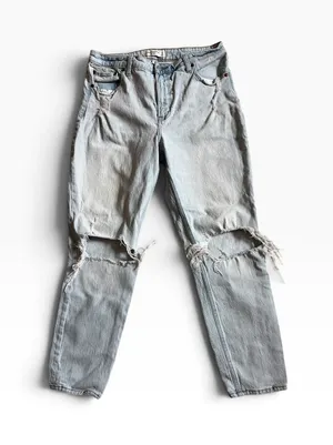 Abercrombie & Fitch Skinny Jeans 31/12 Light Wash Distressed Curve Love HighRise thumbnail 1