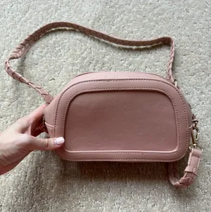 Pink Lily Pale Blush Braided Strap Crossbody  thumbnail 1