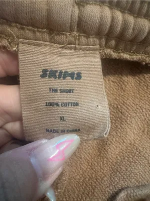 SKIMS Soft High-Rise drawstring waist Shorts - Clay thumbnail 4