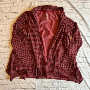 Open Front Cardigan Womens Medium Sweater Thumbholes thumbnail 1