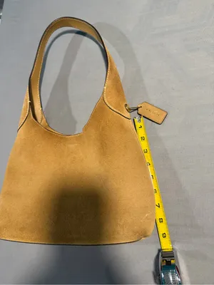 Coach Suede Hobo Bag in Camel thumbnail 2