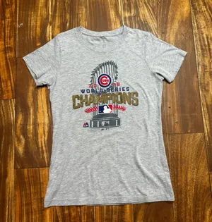 Chicago Cubs World Championships Tshirt Gray thumbnail 1