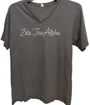 ZTA Zeta Tau Alpha Sorority Fraternity University Greek Life Anvil Tee Shirt, M thumbnail 1