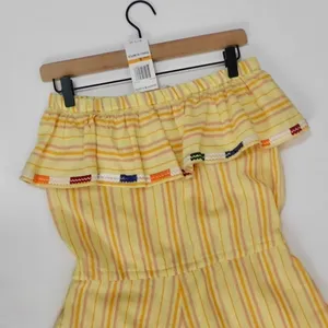 NWT!! KOPAL Rinku Romper Embroidered Ruffle Off‎ Shoulder Vacation Boho Small thumbnail 10