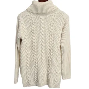 Forever21 Ivory Knit Turtleneck Sweater Size Small Pullover Preppy‎ thumbnail 2