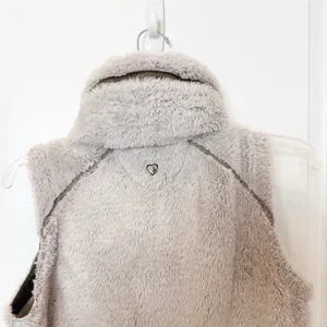 Kuhl Womens Flight Fleece Hooded Vest‎ Small Outerwear Hiking Cozy Fuzzy Cream thumbnail 4