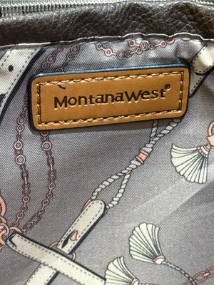 Montana West Brown & Cream Two-Tone Leather Tote thumbnail 5