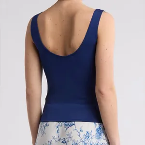 WAYF Navy Blue Cowl Neck Tank thumbnail 3