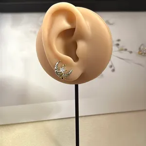 Stat and Moon Stud Earrings for Men Women Streetwear Punk Hip Hop Unisex Style thumbnail 7