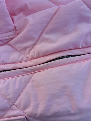 All in Motion Pink Quilted Puffer Jacket Full Zip Oversized L thumbnail 6