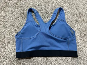 Nike Blue Racerback Bikini Top with Black Band thumbnail 5