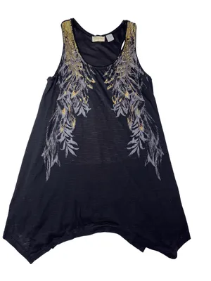 Miss Me Black Embellished Lace Up Back Handkerchief Mini Dress thumbnail 3