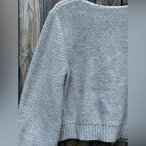 COMMENSE Crew Neck Bow Knit Top Gray Size M thumbnail 6