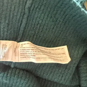 NWOT Abercrombie & Fitch Emerald Green Mock Neck Sweater Knit Dress Large thumbnail 9