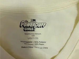 Cartoon Network Powerpuff Girls large "Girl Power" Pastel Yellow Graphic T-Shirt thumbnail 5