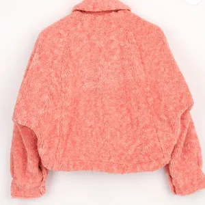 Free People We The Free Teddy Swing Coral Pink Faux Fur Jacket thumbnail 8