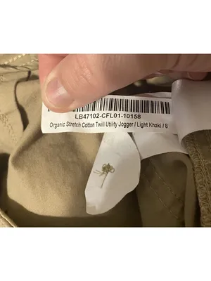 Quince Organic Stretch Cotton Twill Utility Jogger in Light Khaki Women's Size 8 thumbnail 3
